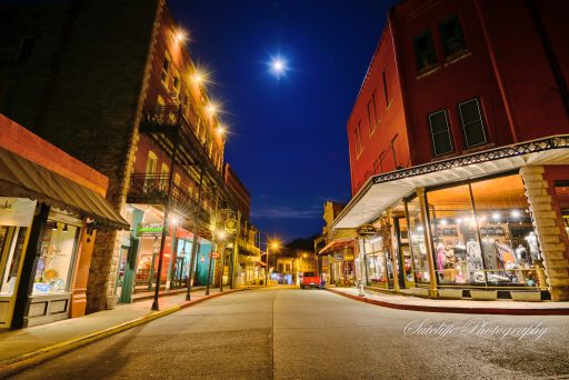 The lights are on but everybody's home. Eureka Springs at night.