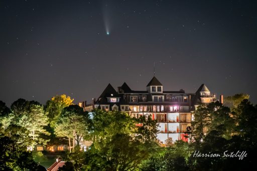 Comet Neo-wise over Crescent Hotel